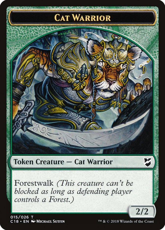 Cat Warrior Token [Commander 2018 Tokens] | Gamers Paradise