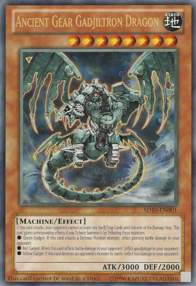 Ancient Gear Gadjiltron Dragon (Oversized) (Machine Madness) [SD10-EN001] Promo | Gamers Paradise