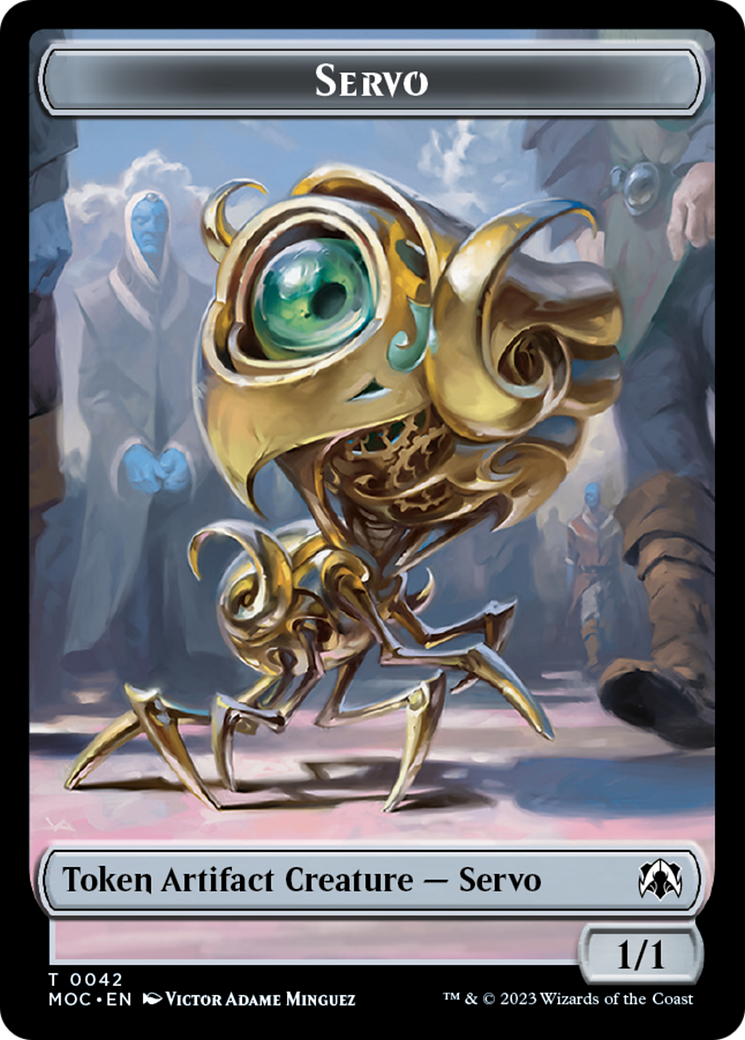 Feather // Servo Double-Sided Token [March of the Machine Commander Tokens] | Gamers Paradise
