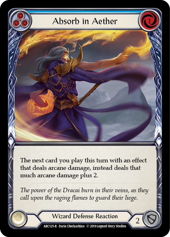 Absorb in Aether (Blue) [ARC125-R] (Arcane Rising)  1st Edition Rainbow Foil | Gamers Paradise