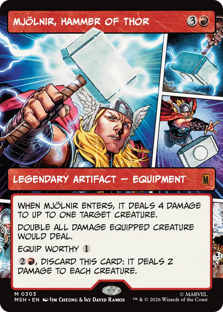 Mjolnir, Hammer of Thor (Borderless) (0303) [Marvel Super Heroes] | Gamers Paradise