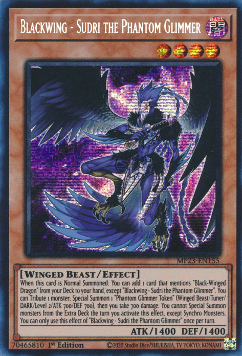 Blackwing - Sudri the Phantom Glimmer [MP23-EN155] Prismatic Secret Rare | Gamers Paradise