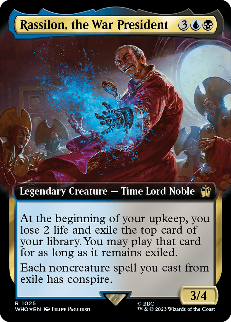 Rassilon, the War President (Extended Art) (Surge Foil) [Doctor Who] | Gamers Paradise