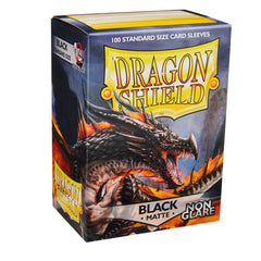 Dragon Shield: Standard 100ct Sleeves - Black (Non-Glare Matte) | Gamers Paradise