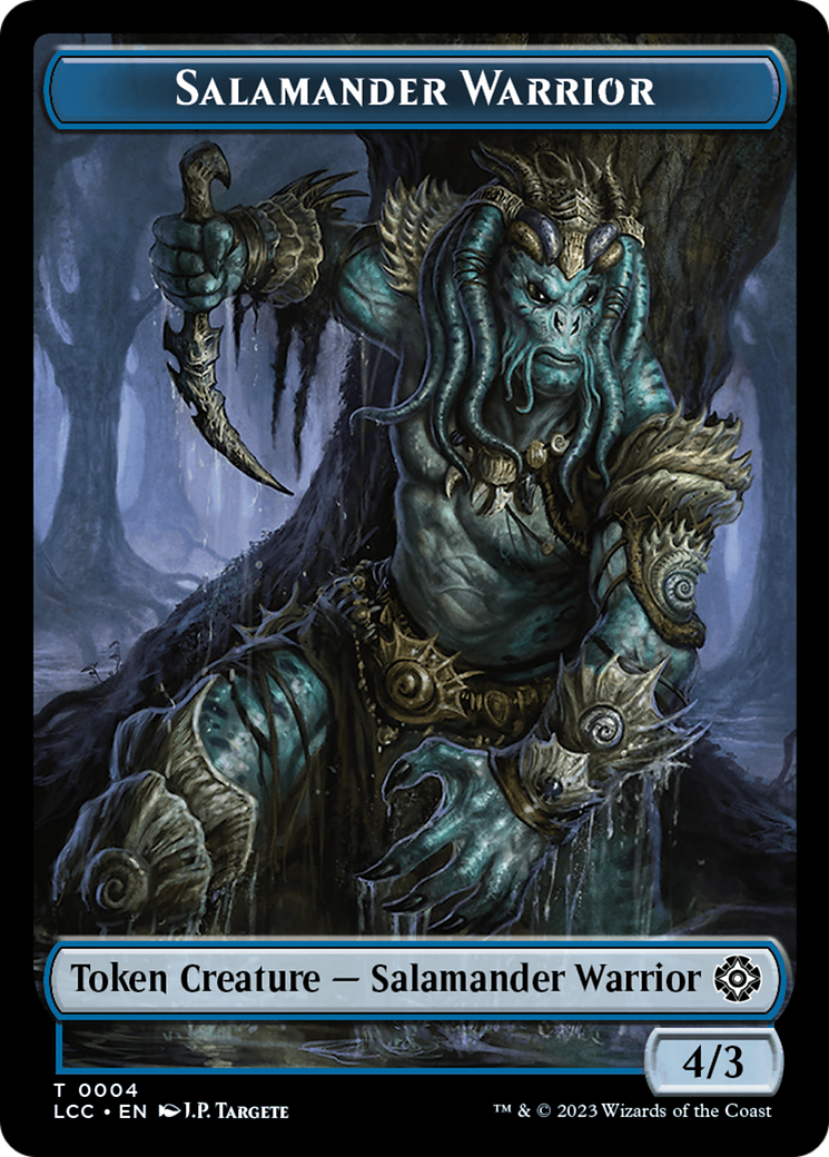 Salamander Warrior // Shapeshifter Double-Sided Token [The Lost Caverns of Ixalan Commander Tokens] | Gamers Paradise