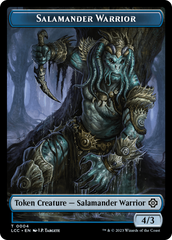 Salamander Warrior // Treasure Double-Sided Token [The Lost Caverns of Ixalan Commander Tokens] | Gamers Paradise