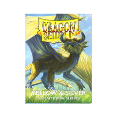 Dragon Shield: Standard 100ct Sleeves - Yellow & Silver (Dual Matte) | Gamers Paradise