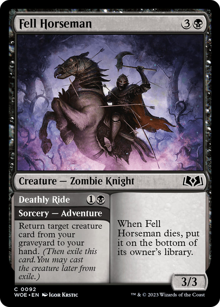 Fell Horseman // Deathly Ride [Wilds of Eldraine] | Gamers Paradise