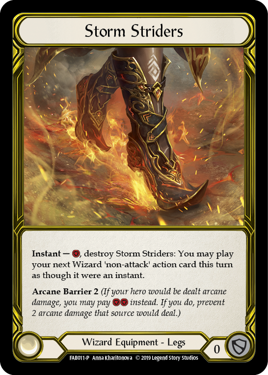 Storm Striders [FAB011-P] (Promo)  1st Edition Cold Foil - Golden | Gamers Paradise