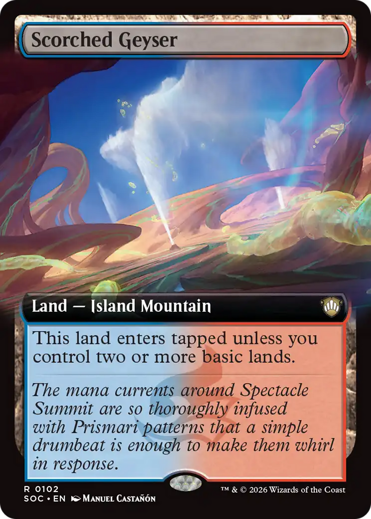 Scorched Geyser (Extended Art) [Secrets of Strixhaven Commander] | Gamers Paradise