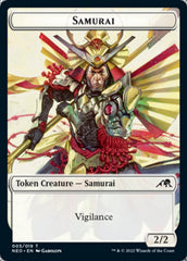 Samurai // Treasure Double-Sided Token [Kamigawa: Neon Dynasty Tokens] | Gamers Paradise