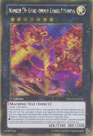 Number C6: Chronomaly Chaos Atlandis [PGLD-EN018] Gold Secret Rare | Gamers Paradise