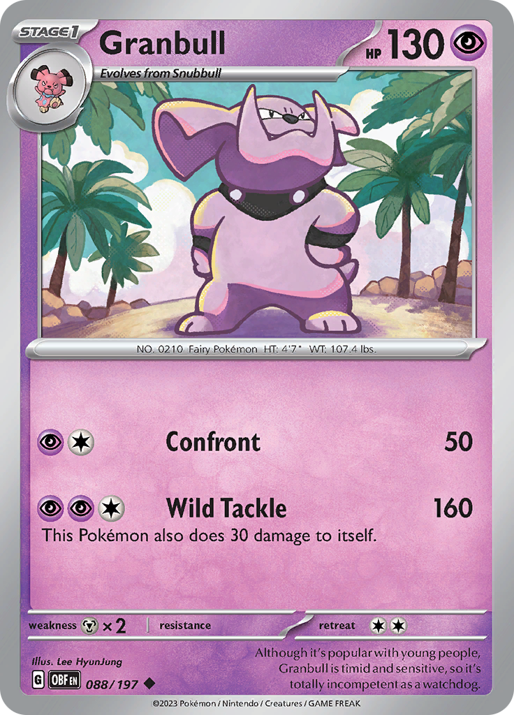 Granbull (088/197) [Scarlet & Violet: Obsidian Flames] | Gamers Paradise