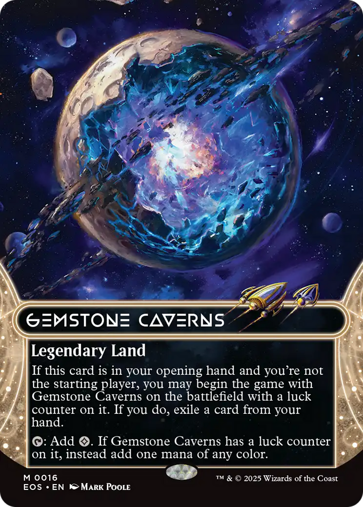 Gemstone Caverns (0016) (Borderless) [Edge of Eternities: Stellar Sights] | Gamers Paradise