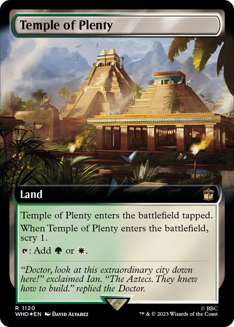 Temple of Plenty (Extended Art) (Surge Foil) [Doctor Who] | Gamers Paradise