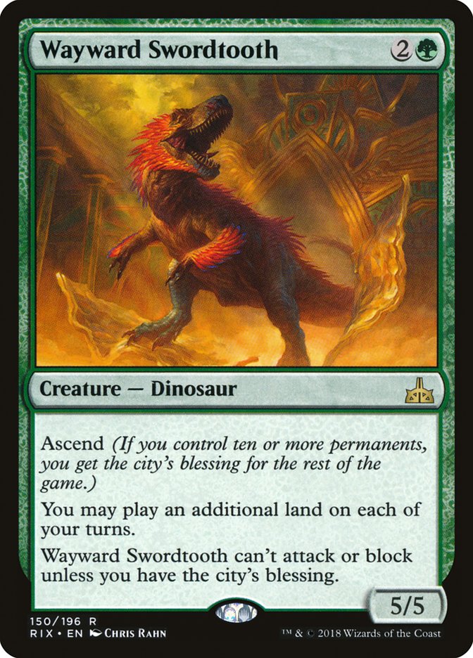 Wayward Swordtooth [Rivals of Ixalan] | Gamers Paradise