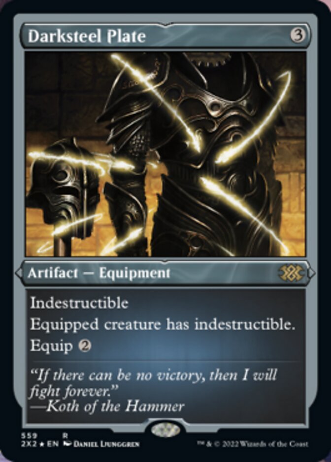 Darksteel Plate (Foil Etched) [Double Masters 2022] | Gamers Paradise