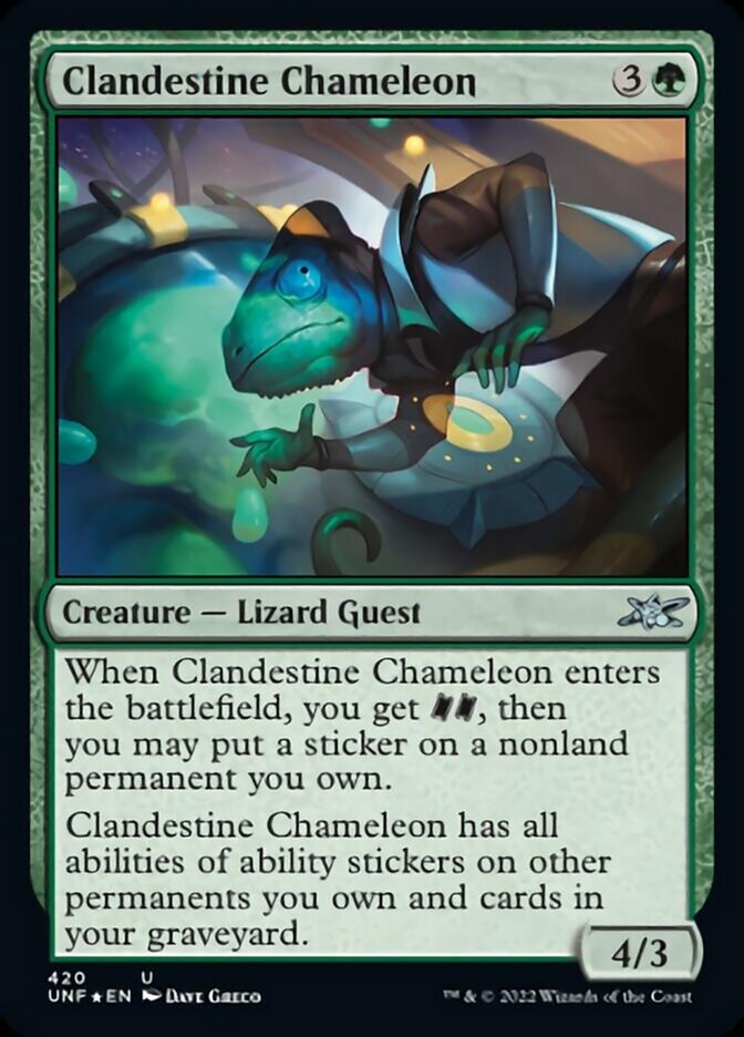 Clandestine Chameleon (Galaxy Foil) [Unfinity] | Gamers Paradise