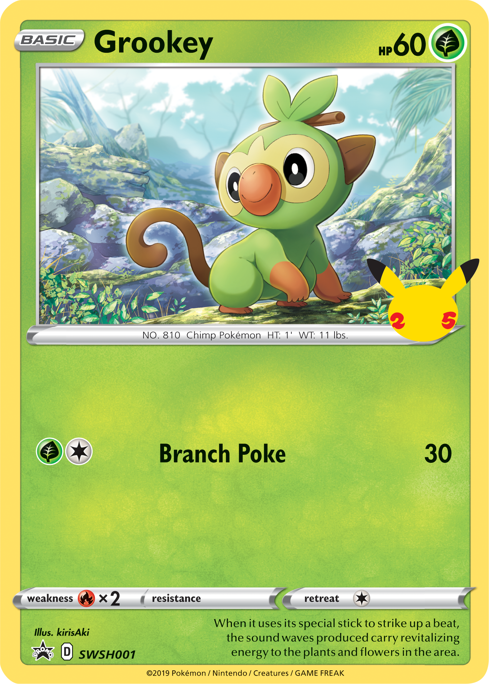 Grookey (SWSH001) (Jumbo Card) [First Partner Pack] | Gamers Paradise