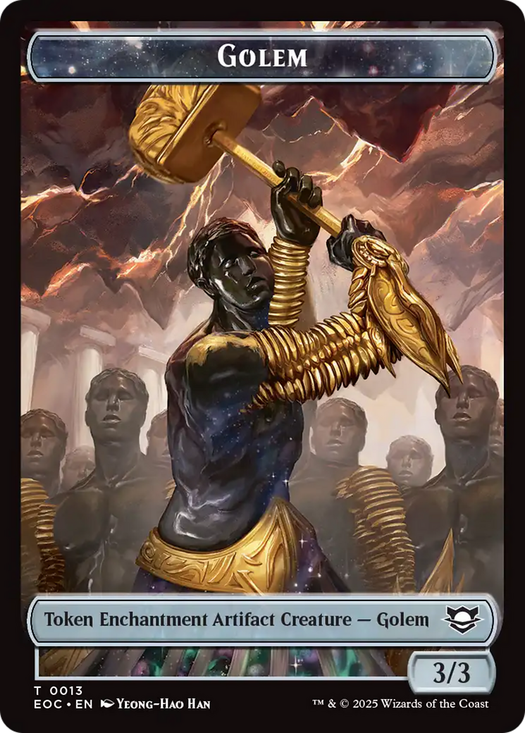Shapeshifter // Golem (0013) Double-Sided Token [Edge of Eternities Commander Tokens] | Gamers Paradise