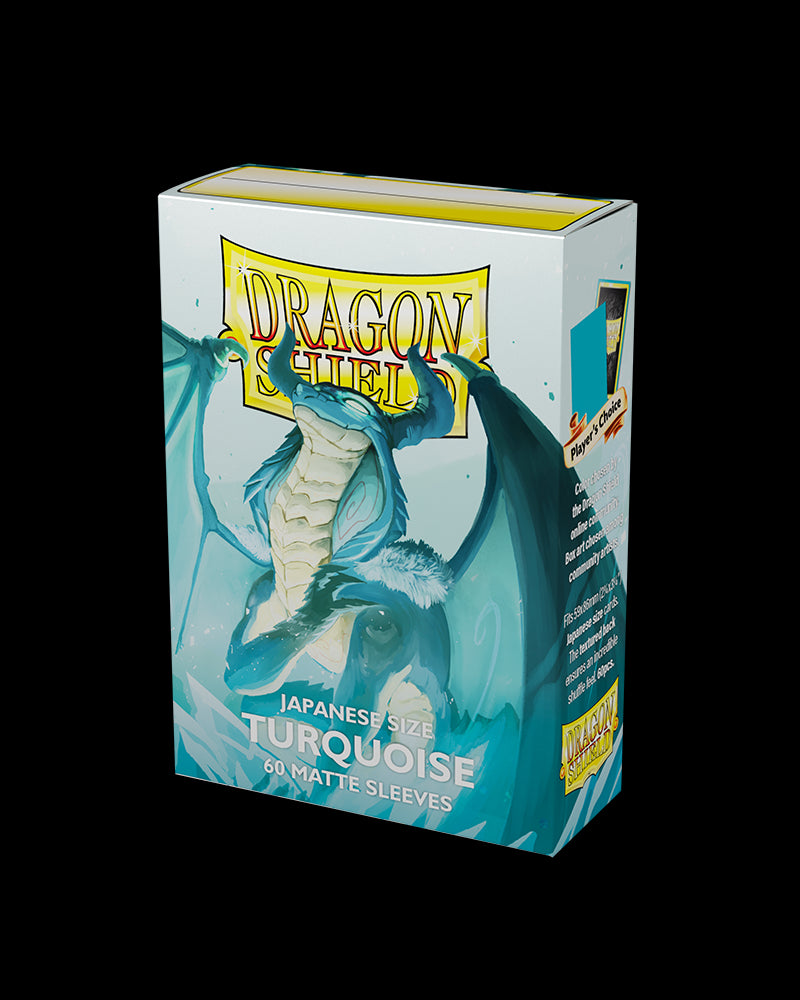 Dragon Shield: Japanese Size 60ct Sleeves - Turquoise (Matte) | Gamers Paradise