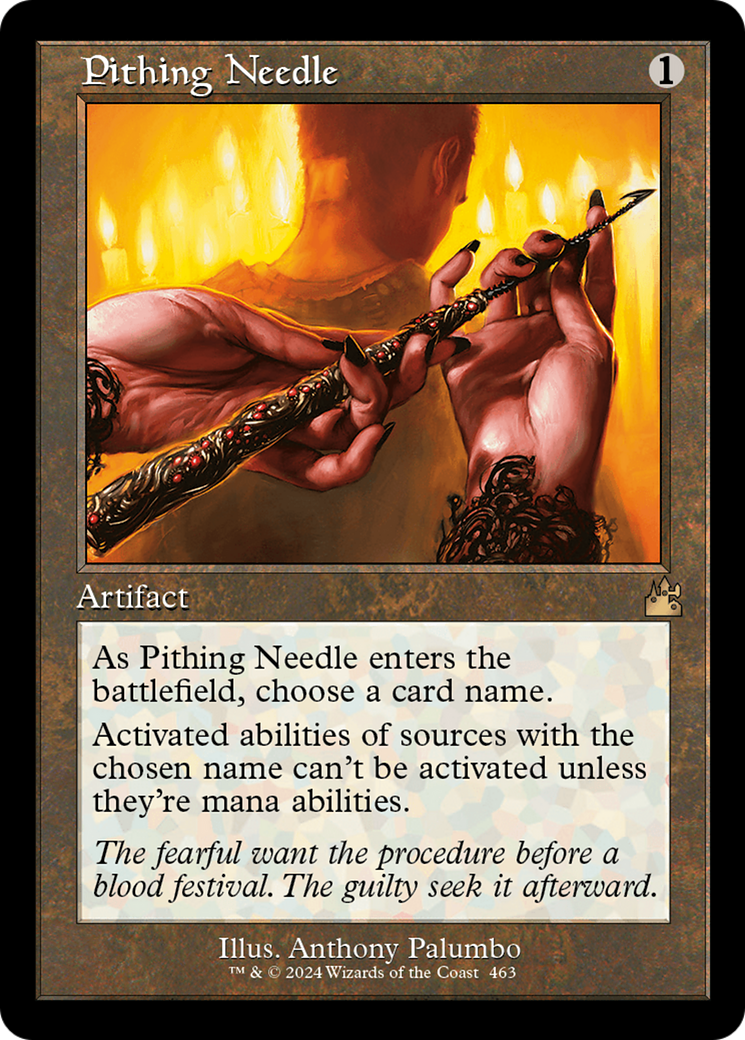 Pithing Needle (Retro Frame) [Ravnica Remastered] | Gamers Paradise