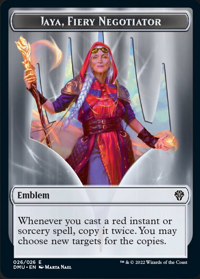 Soldier // Jaya, Fiery Negotiator Emblem Double-Sided Token [Dominaria United Tokens] | Gamers Paradise