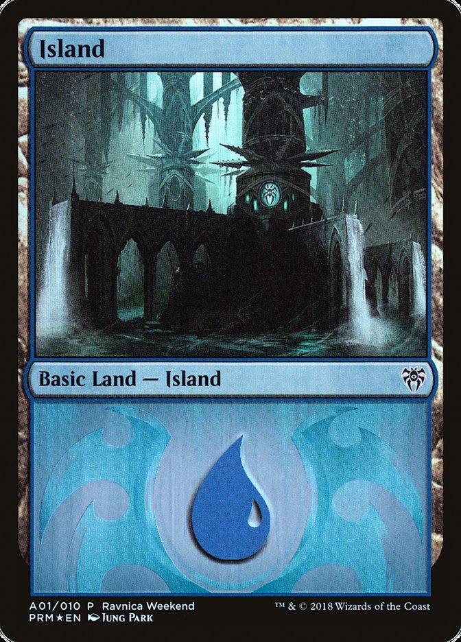 Island (A01) [Ravnica Allegiance Ravnica Weekend] | Gamers Paradise