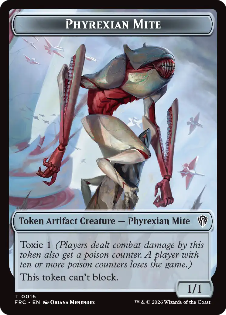 Citizen // Phyrexian Mite Double-Sided Token [Reality Fracture Commander Tokens] | Gamers Paradise