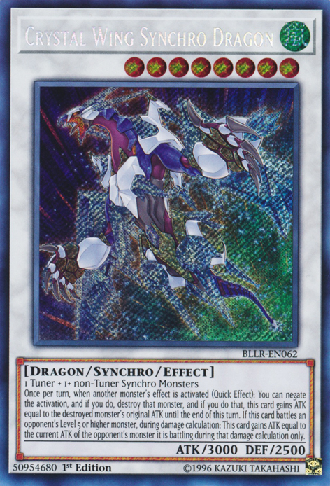 Crystal Wing Synchro Dragon [BLLR-EN062] Secret Rare | Gamers Paradise