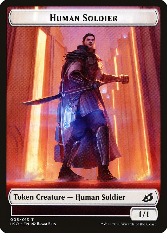 Beast // Human Soldier (005) Double-Sided Token [Ikoria: Lair of Behemoths Tokens] | Gamers Paradise