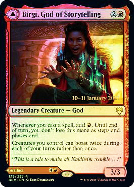Birgi, God of Storytelling // Harnfel, Horn of Bounty [Kaldheim