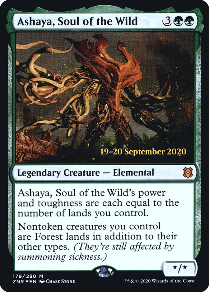 Ashaya, Soul of the Wild [Zendikar Rising Prerelease Promos] | Gamers Paradise