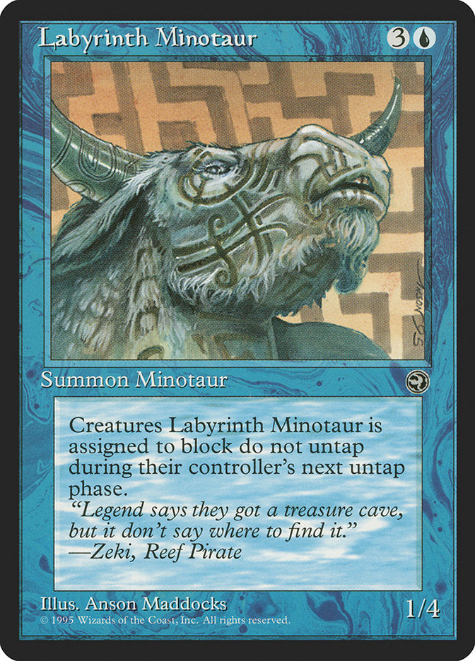 Labyrinth Minotaur (Zeki Flavor Text) [Homelands] | Gamers Paradise