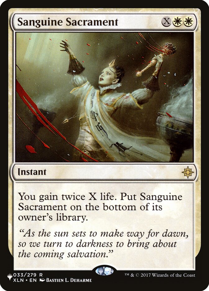 Sanguine Sacrament [The List] | Gamers Paradise