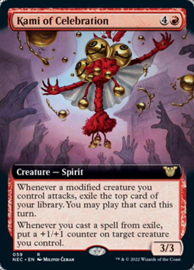 Kami of Celebration (Extended Art) [Kamigawa: Neon Dynasty Commander] | Gamers Paradise
