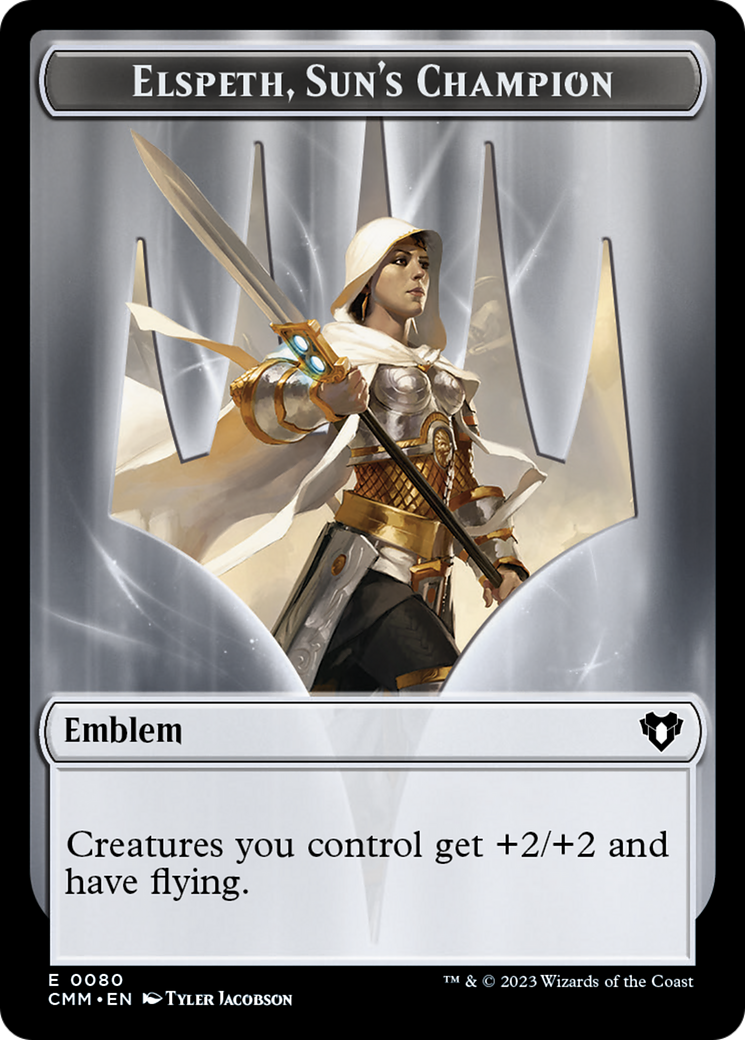 Elspeth, Sun's Champion Emblem // Copy (55) Double-Sided Token [Commander Masters Tokens] | Gamers Paradise