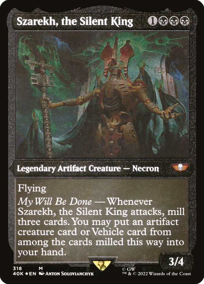 Szarekh, the Silent King (Display Commander) (Etched Foil) [Warhammer 40,000] | Gamers Paradise