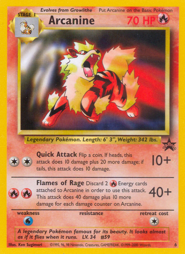 Arcanine (6) [Wizards of the Coast: Black Star Promos] | Gamers Paradise