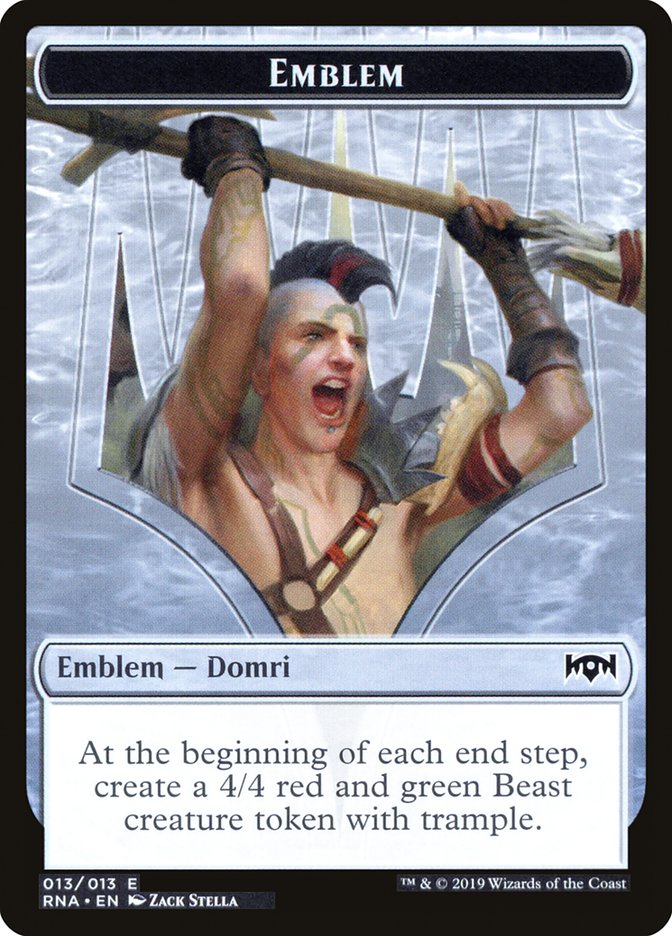 Domri, Chaos Bringer Emblem [Ravnica Allegiance Tokens] | Gamers Paradise