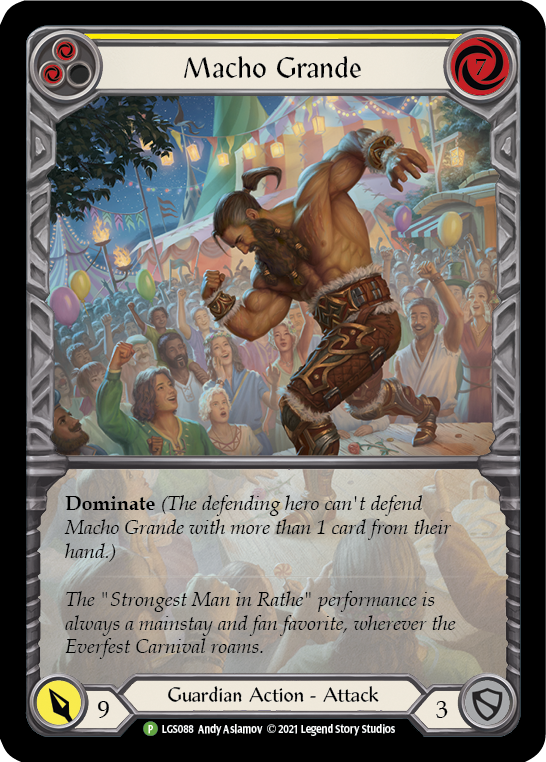 Macho Grande (Yellow) [LGS088] (Promo)  Rainbow Foil | Gamers Paradise