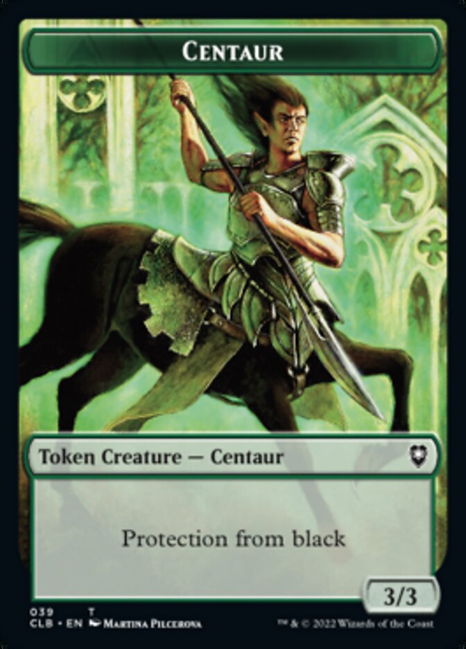 Horror // Centaur Double-Sided Token [Commander Legends: Battle for Baldur's Gate Tokens] | Gamers Paradise