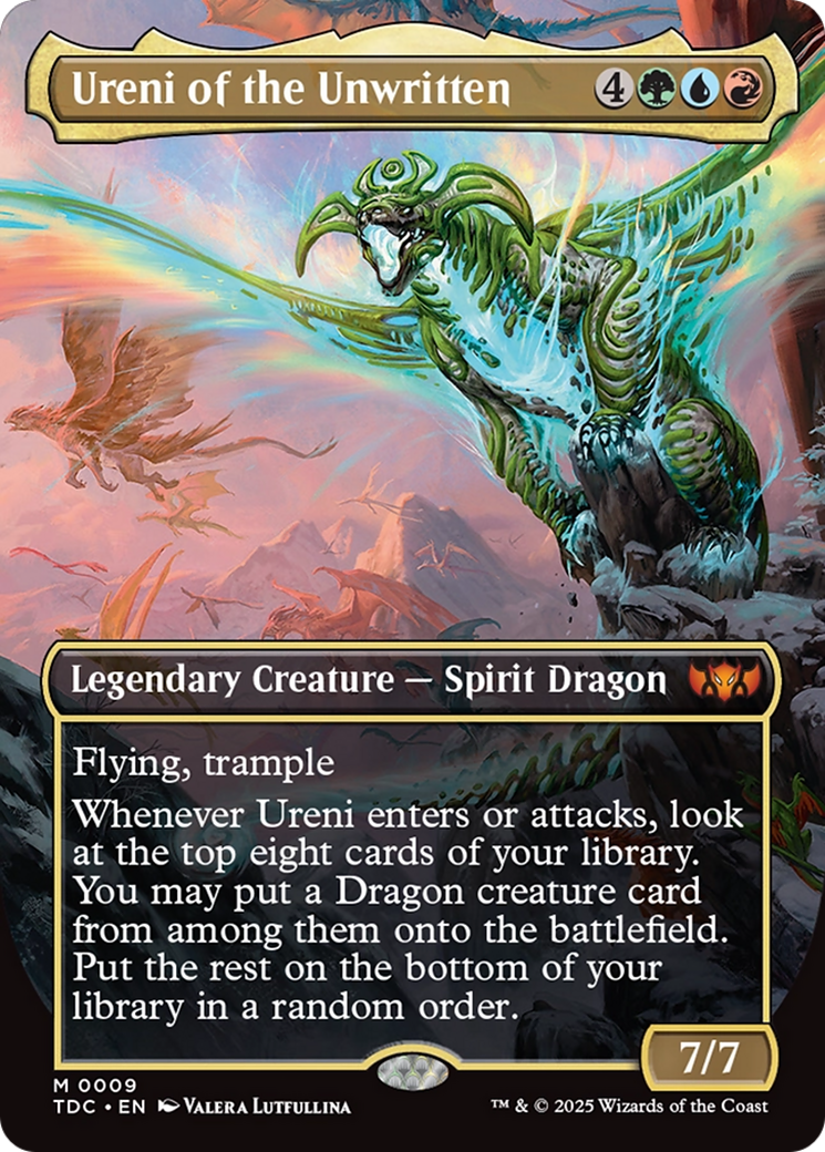 Ureni of the Unwritten (Borderless) [Tarkir: Dragonstorm Commander] | Gamers Paradise