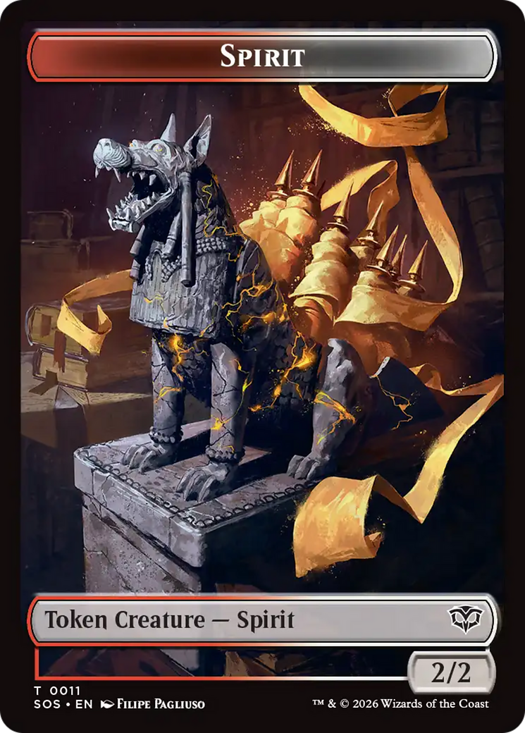 Fractal (0005) // Spirit (0011) Double-Sided Token [Secrets of Strixhaven Tokens] | Gamers Paradise