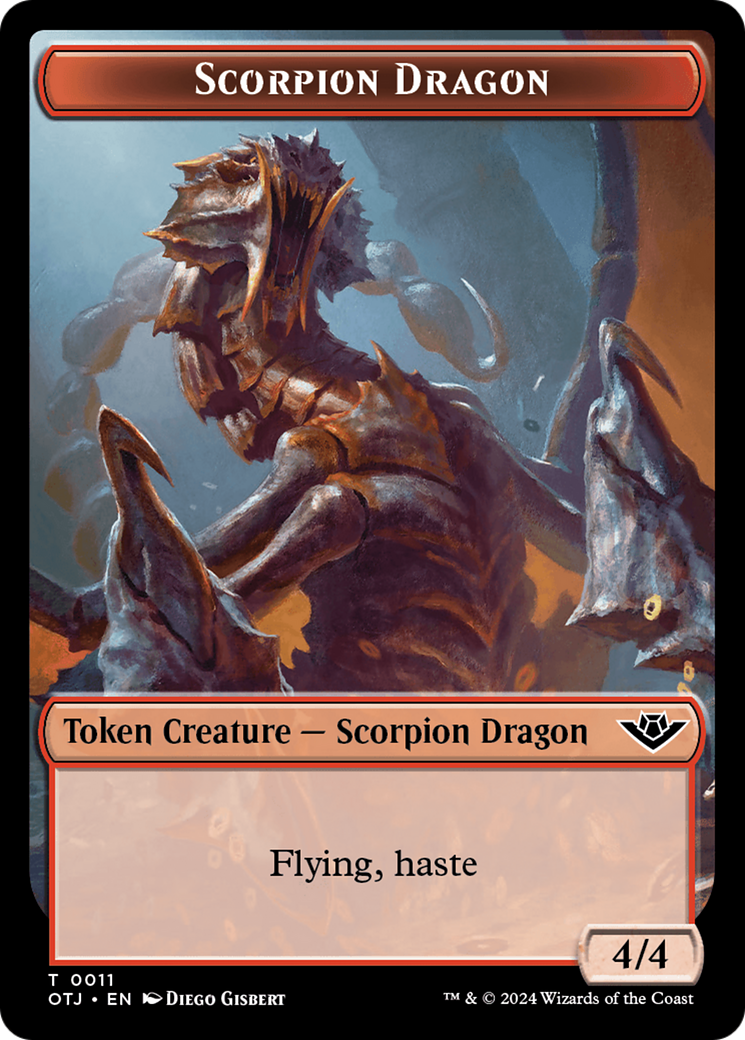Scorpion Dragon // Plot Double-Sided Token [Outlaws of Thunder Junction Tokens] | Gamers Paradise
