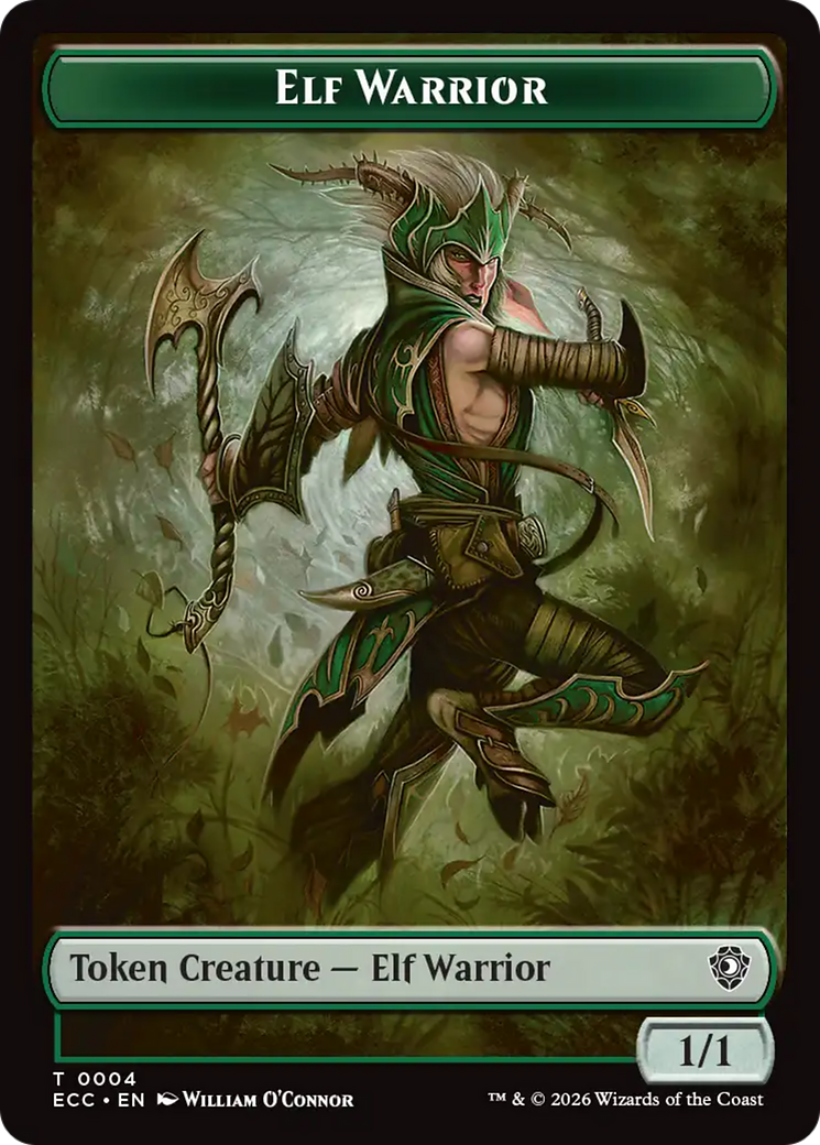 Elf Warrior (0004) // Plant (0005) Double-Sided Token [Lorwyn Eclipsed Tokens] | Gamers Paradise