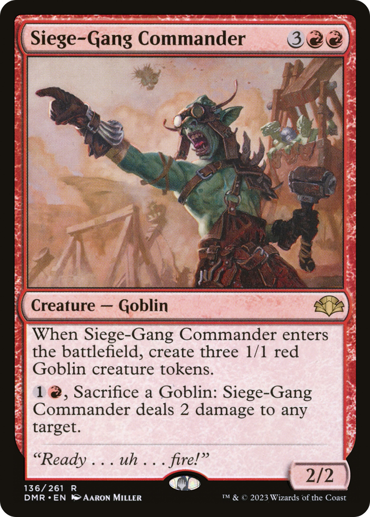 Siege-Gang Commander [Dominaria Remastered] | Gamers Paradise
