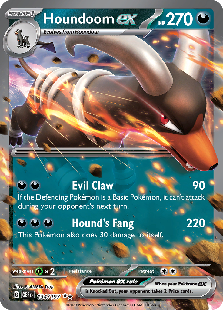 Houndoom ex (134/197) [Scarlet & Violet: Obsidian Flames] | Gamers Paradise