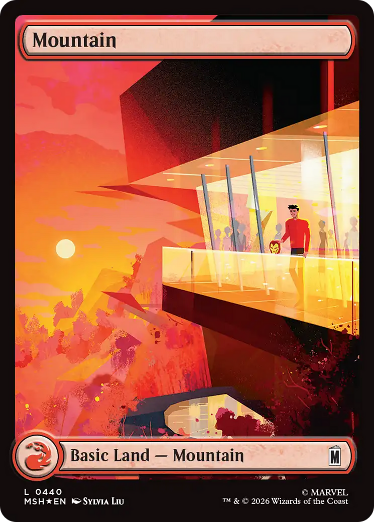 Mountain (0440) (Surge Foil) [Marvel Super Heroes] | Gamers Paradise