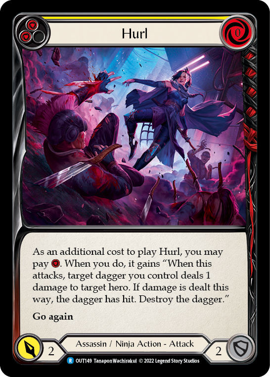 Hurl (Yellow) [OUT149] (Outsiders)  Rainbow Foil | Gamers Paradise
